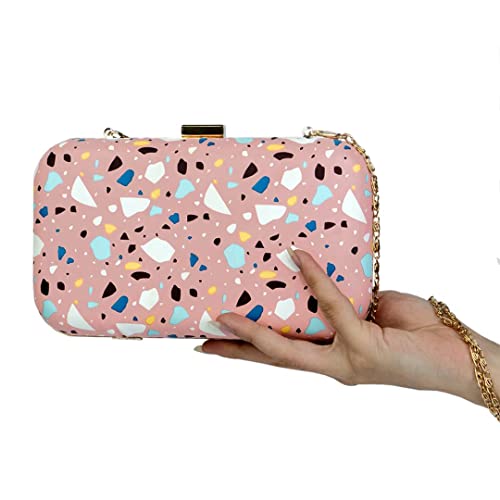 Modern Myth Spot On! Abstract Modern Pink Party Clutch for Women