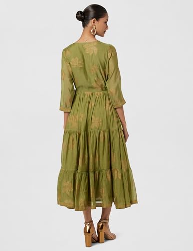 BIBA Women Printed Maxi Mix & Match (Festive 1957_Green_42, Dress)