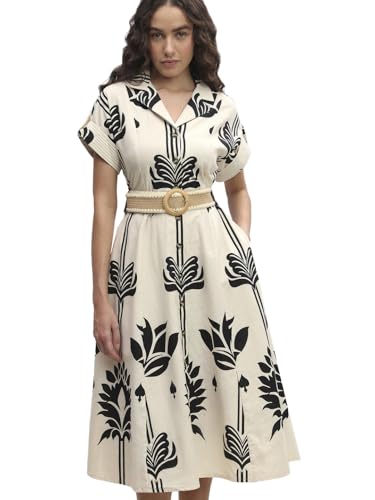 VERO MODA Womens Midi Dress Ecru