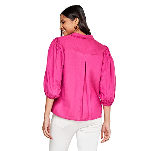 AND Women's Regular Shirt (EE23AB067TRF_Pink