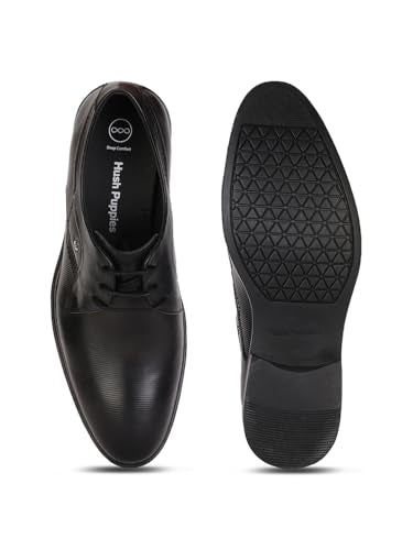 Hush Puppies New Zampa Derby E Men's Black Formal Shoes - 8 UK (8246070)