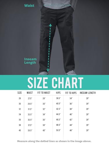 The Souled Store Textured Cargo Pants: Cocoa Men and Boys Solid Cotton-Spandex Durable Multi-Pocket Everyday Streetwear Straight Fit Cargo Pants