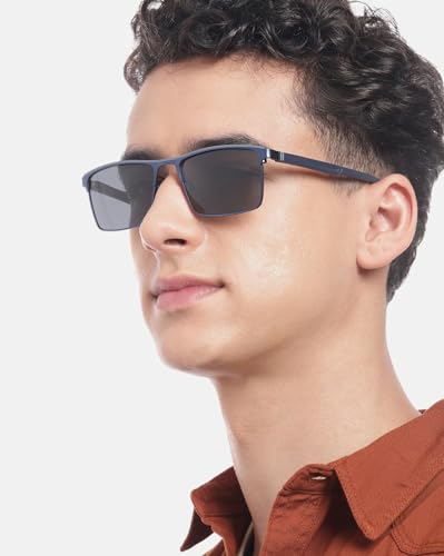 Carlton London Premium Blue Toned with Polarised Lens Wayfarer Sunglass for unisex