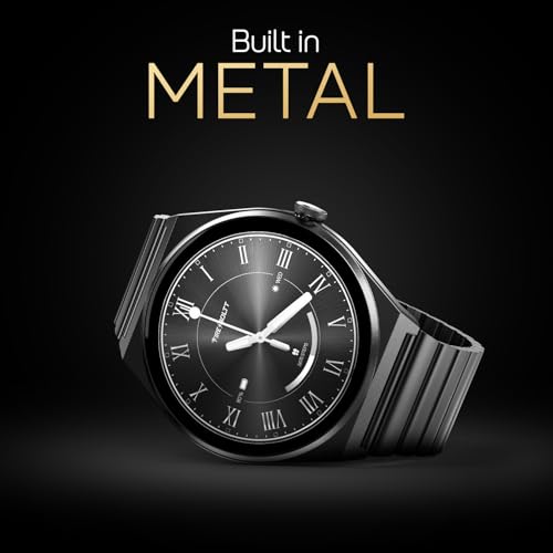 Fire-Boltt Phoenix Nova Smartwatch 1.43” Slim Super AMOLED Display, 466x466 Pixel Always-On Display, Bluetooth Calling, Health Tracker for Men & Women Obsidian Black