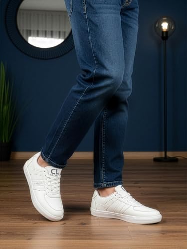 Carlton London Men Sneaker,White,UK-8