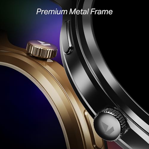 boAt Lunar Discovery Pro, 1.39" Display, Premium Metal Build, Round Dial, Emergency SOS, Functional Crown, Multiple Sports Modes, HR,SpO2 & Sleep Tracking, Smart Watch for Men & Women (Rose Gold)