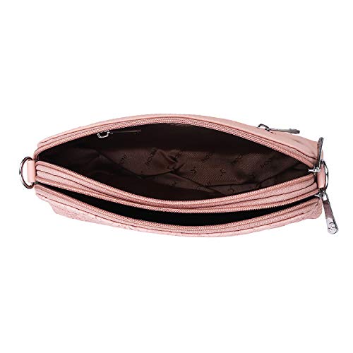 Mochi Womens Synthetic Pink Zip Top Sling (One Size)