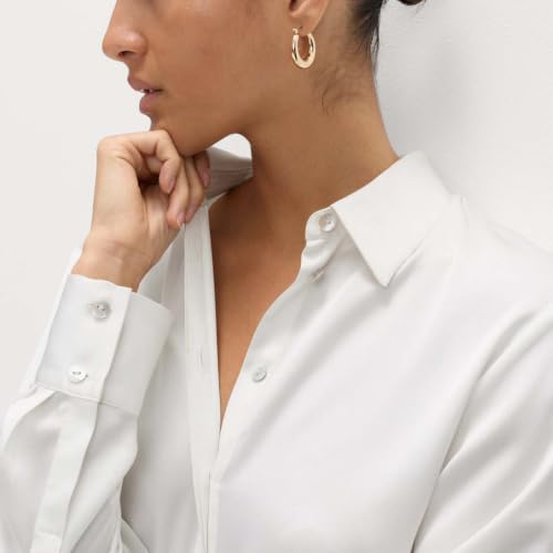 Marks & Spencer Satin Collared Regular Fit Shirt White