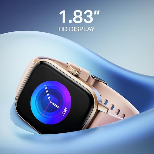 boAt Wave Call 3 Smartwatch 1.83” HD Display with Animated Watch Faces; BT Calling, Functional Crown, Multiple Sports Modes, IP68, HR, SpO2 Monitor, Smart Watches for Men & Women (Spring Blossom)
