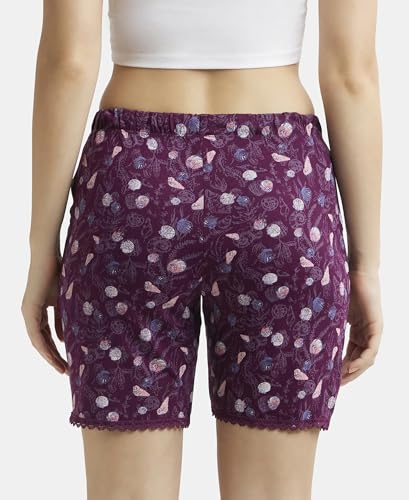 Jockey Women's Modal Shorts (RX10_Purple Wine_Large)
