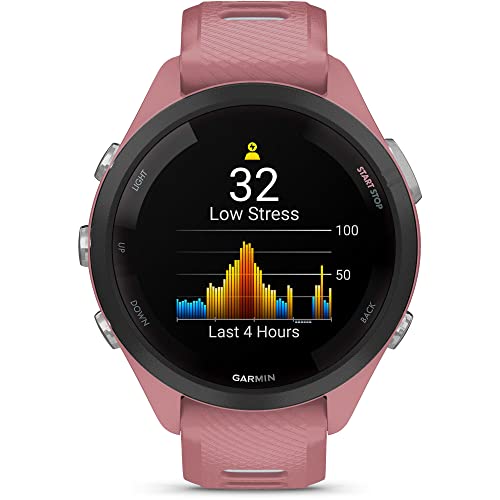 Garmin Forerunner 265S Advanced Multisport Touchscreen Smartwatch, Pink | Heart Rate Monitor, Training Stats, Daily Suggested Workouts, Up to 15 Day Battery Life with Signature Series Charging Bundle