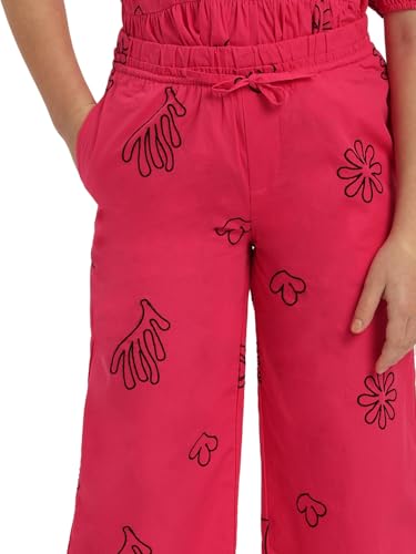 VERO MODA Girl Mid Rise Relaxed Fit Pink Pants