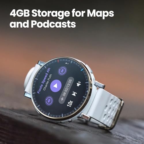 Amazfit Active 3 Premium GPS Running Smart Watch,1.32" AMOLED Sapphire Display,12-Day Battery,4GB Storage,Offline Maps,170+ Workout Modes,5 ATM,Heart Rate & Fitness Tracker,Android & iPhone Atlas Blue