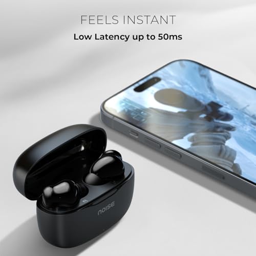 Noise Newly Launch Buds Play Truly Wireless Earbuds with 40H of Playtime, Quad Mic with ENC, Low Latency for Gaming (Up to 50 Ms), 13mm Driver, BT V6.0(Charcoal Black)