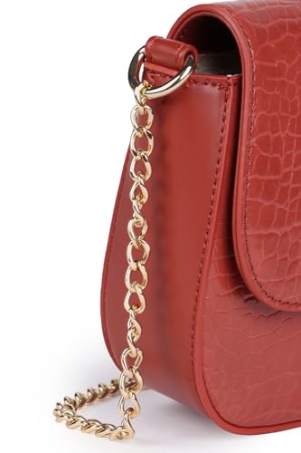 Van Heusen Women Red Textured Casual Sling Bag