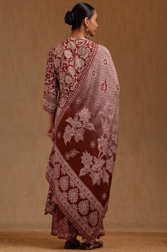 Soch Women's Muslin Salwar Suit Set (EWA5CD22079_Rust