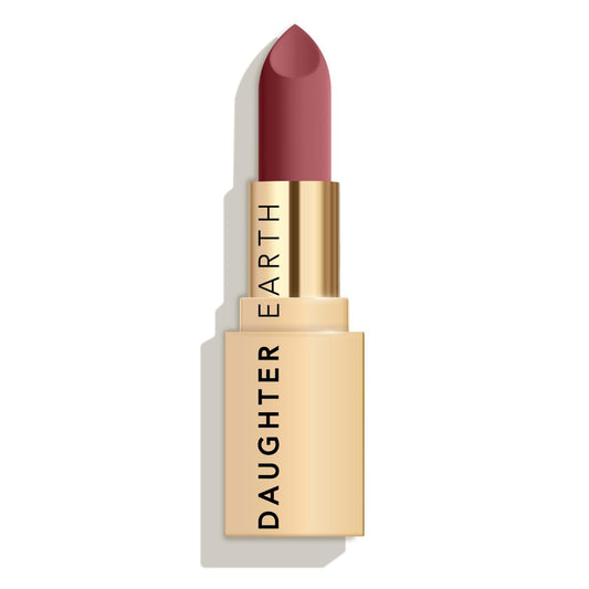 DAUGHTER EARTH Siachen Rose Natural Lipstick | Vegan Plant Based Highly Pigmented Lightweight Lip Color | Long Lasting Creamy Velvet Phytonutrient Lip Stick With Vitamin E & Bakuchiol | Natural With UV Protection | 4g