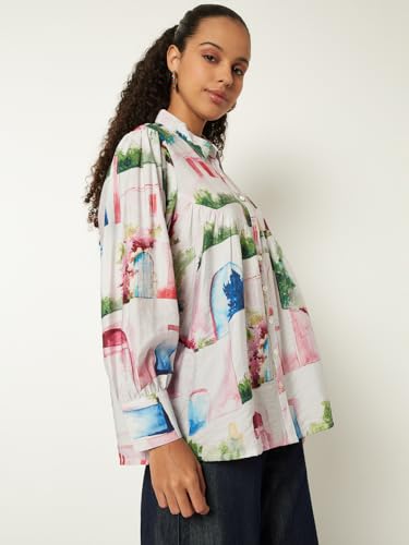 Max Women Printed Shirt (Multicolour_XL)