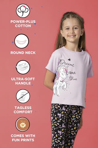 Van Heusen Girls T-Shirt - 100% Cotton - Ultra Soft, Round Neck, Short Sleeve_56405_ICY Morn_11-12 Years
