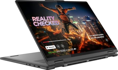 Yoga 7i 2-in-1 Laptop - 16" FHD 2K Touchscreen, Ultra 7 155U, 16GB DDR5, 1TB SSD, Backlit Keyboard, Windows 11 Home, Storm Grey + Cleaning Cloth