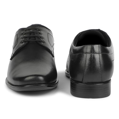 Liberty Fortune HML-54 Black Formal Lacing Derby Shoes for Men - 10