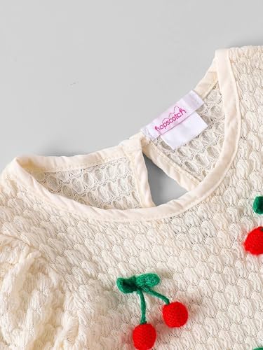 Hopscotch Cherry Applique Textured Onesie (12-18 Months)