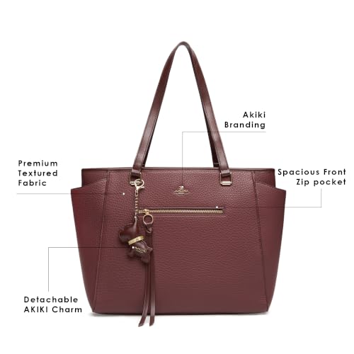 Akiki London Women's Cambridge Tote Handbag | Upto 15 Inch Laptop | Tote Bag for Work | Ladies Purse | Stylish Shoulder Bag | Gift for Women