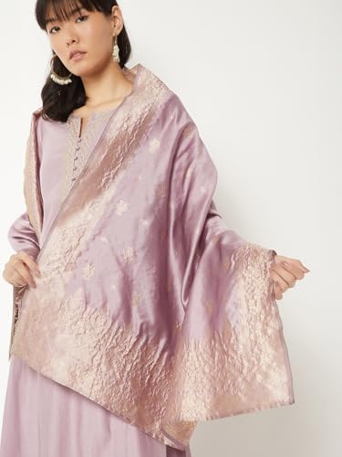 Max Women Embroidered A-line Kurta Set (Purple_XXL)