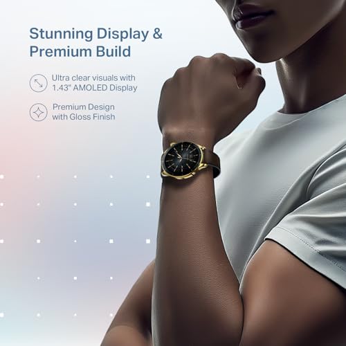 boAt Chrome Eon, Premium Metal Body, 1.43” (3.63 cm) AMOLED Round Display, AI Coach Health Insights, Advanced S1 Processor, Auto Heart Rate, HRV, VO2 Max, Smart Watch for Men & Women (Cocoa Brown)