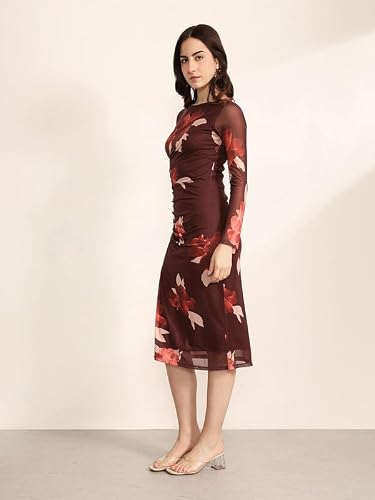 Kazo Botanical Midi Dress (Multicolor XL)