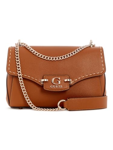 GUESS Caramel Solid Nastra Convertible Flap Crossbody Bag
