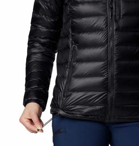 Columbia Womens Arctic Crest Down Hooded Jacket, Black, S