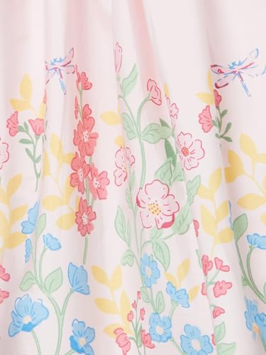 Max Girls Floral Print Dress(Pink_6-8 Y)