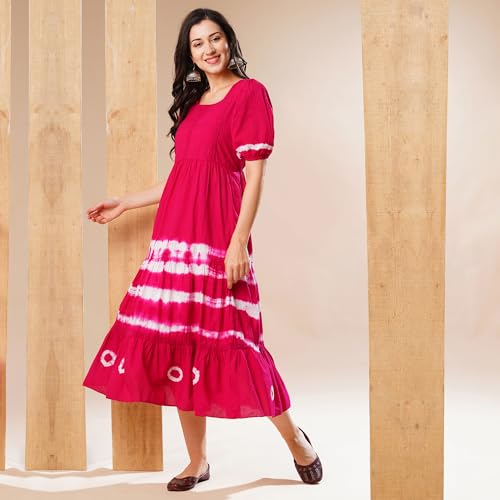 Globus Women Ethnic Dresses (GS567392_Pink_XS)