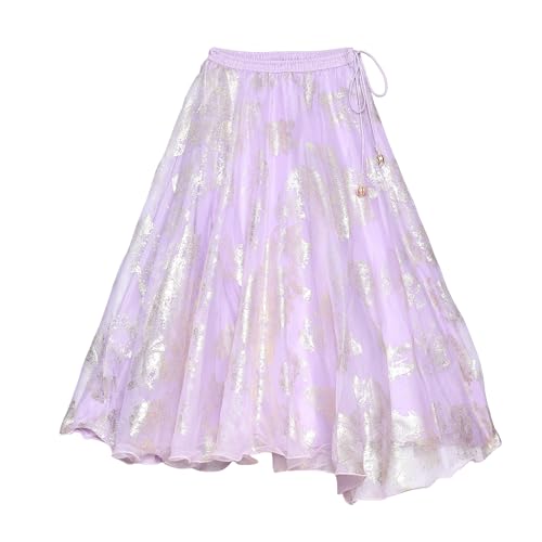 BIBA Girls Nylon Solid Lehenga Set (Kw5633_5_Purple) Readymade Purple 5
