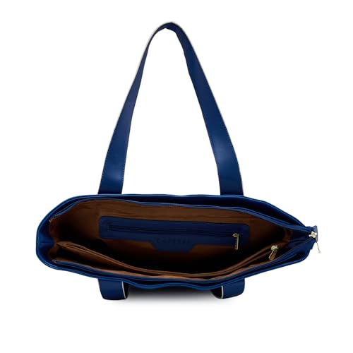 Caprese Amelia Tote Medium Navy Office Handbag