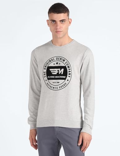 Brand Print Heathered Sweatshirt