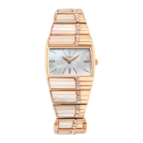 Titan Raga Women Power Pearls 2.0 Mother of Pearl Dial Watch - 2809WM01F