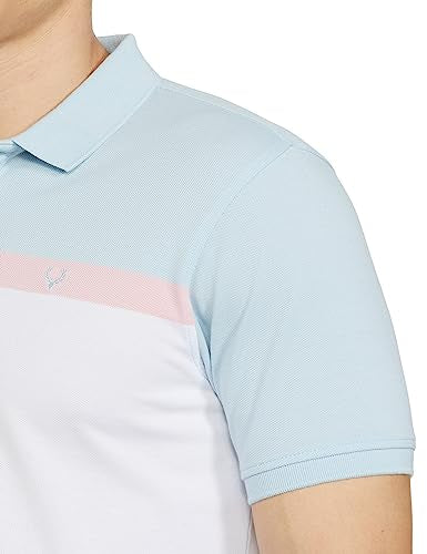 Allen Solly Men's Regular Fit T-Shirt (ASKPCURGF529376_Light Blue L)