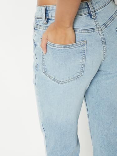 Max Women Washed Flared Jeans(Blue_32)