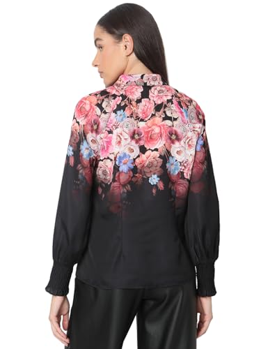 VERO MODA Women's Regular Fit Black Top