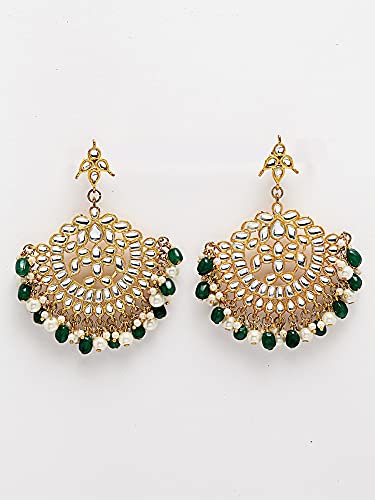 Karatcart Pearl Kundan Multilayered Rani Haar Set - Womens