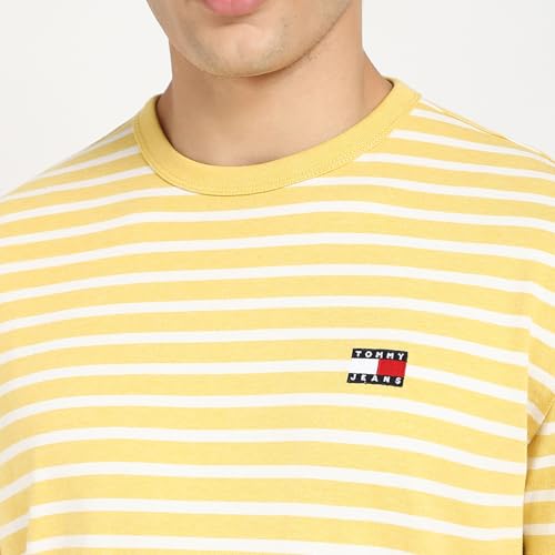 Tommy Hilfiger Mens Yellow Color T-Shirt (L)