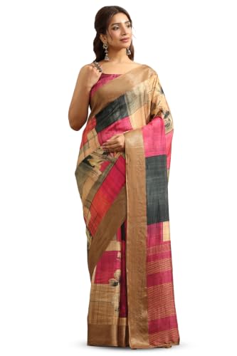 Soch Womens Multicolour Viscose Geometric Printed Saree