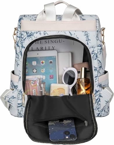 MOCA Women Girls Anti-Theft Backpack Lightweight Water-Resistant Stylish Casual Travel College School Bag Outdoor Daypack Shoulder Rucksack (Tropical Neon)