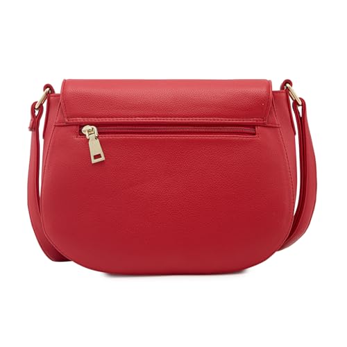 Caprese Erica Sling Bag, Maroon-Medium | Sleek Embrioidered Handbag for Women | Adjustable Strap & Spacious Interiors | Perfect Ladies Purse for Carrying Everyday Essentials & Travel