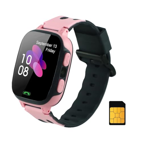sekyo S1 Kids Smartwatch for Boys & Girls, Calling Smart Watch for Kids with Location Tracker, Camera, SOS & Safe Zone Alert, Family Chat, App Control, Airtel & Vi Micro SIM Support only -Pink