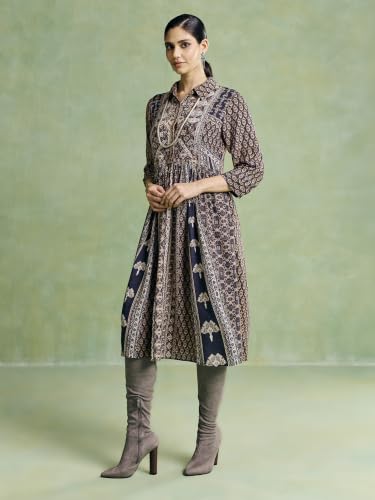 Aarke Ritu Kumar Black Mosaica Long Dress