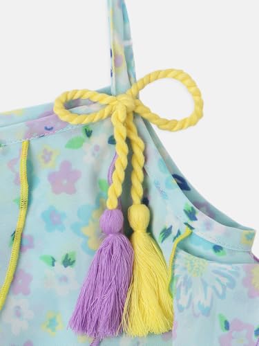 nauti nati Girl's Georgette A-Line Knee-Length Casual Dress (NNNGTW010182_Blue_18 Months-24 Months)