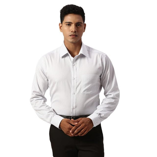Park Avenue Regular Fit Grey Formal Shirt for Men